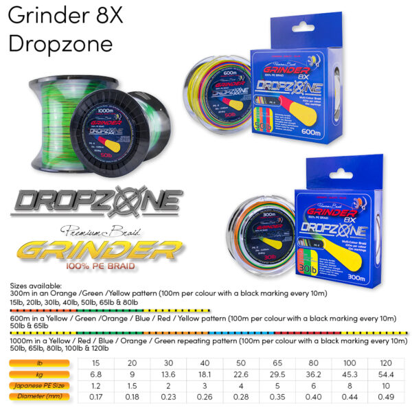 Grinder Braid 8X DropZone Jacita Bait & Tackle