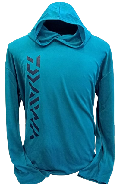 DAIWA Long Sleeve Shirt Hood Bird Turqouise