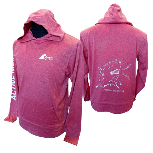 ELF Hoodie Red Melange L Shark