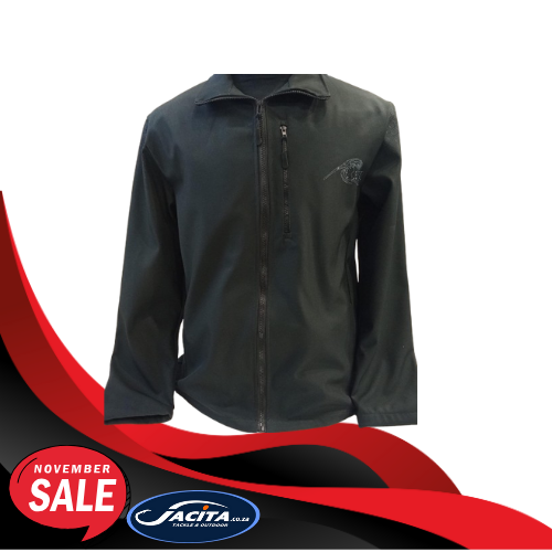 RIPPER WEAR SOFT SHELL JACKET GRAPHITE BLACK - Jacita Bait & Tackle