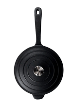 CHEF Sauce Pan and Lid Cast Iron 24cm Black - Image 2