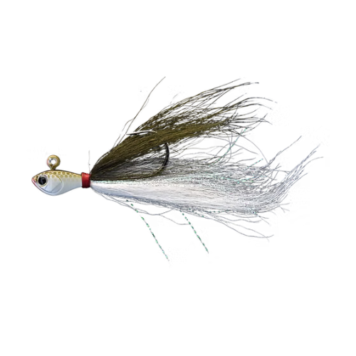 FISHMAN Bucktail 3/8oz 3/0 Olive White