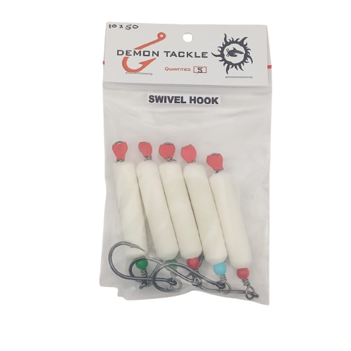 DEMON Dingle + Hook 10 x 50 Pack White DEMON Dingle + Hook 10 x 50 Pack White - Image 1